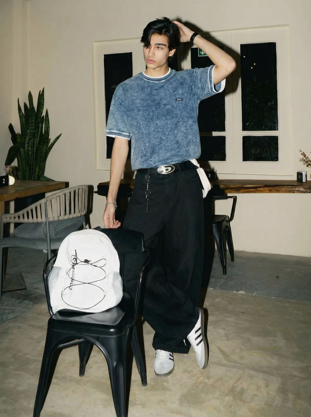 Retro T-Shirt – Denim Blue