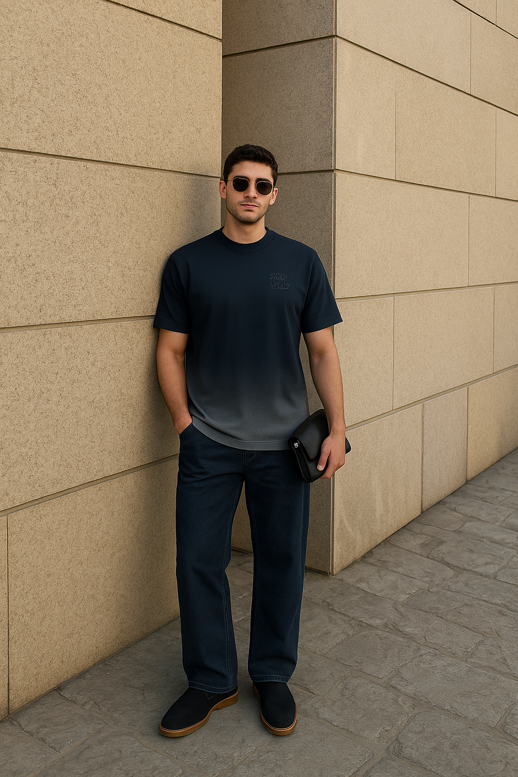 Soft Armour T-Shirt – Blueish & Moss Green