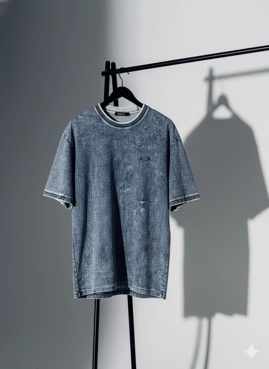 Retro T-Shirt – Denim Blue